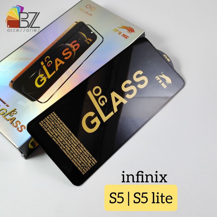 infinix S5 / S5 lite - Oleophobic coated OG Gorilla Glass - Most Premium Quality - Full Coverage Tempered Glass - Extra Smooth touch - With Cleaning Wipes