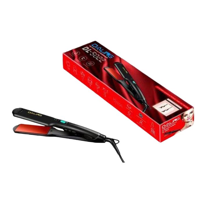 DL-5022 Hair Straightener With Temprature Controller Straightener Hair Straightener  (Black)