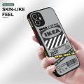 UCUC for OPPO F19 A74 Back Cover Trendy Stickers Side Printed Pattern Design Phone Cover Frosted Transparent Hard Phone Case. 