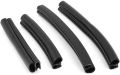4Pcs Rubber Door Guard For Car Edge Sealing Sealed Strip Guard Buffer Protector - Black. 