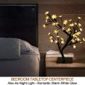 Battery Operated LED Cherry Blossom Tree Lights (6hr Timer) - Bonsai Lighted Tree - Lighted Cherry Blossom Tree Light Tabletop LED Tree Lamp - Home Decor Artificial Plants Led Light. 