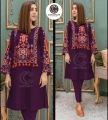 Stylish Embroidered Dress For Women (Two Piece Suit) Casual Embroided Dresses For Women. 