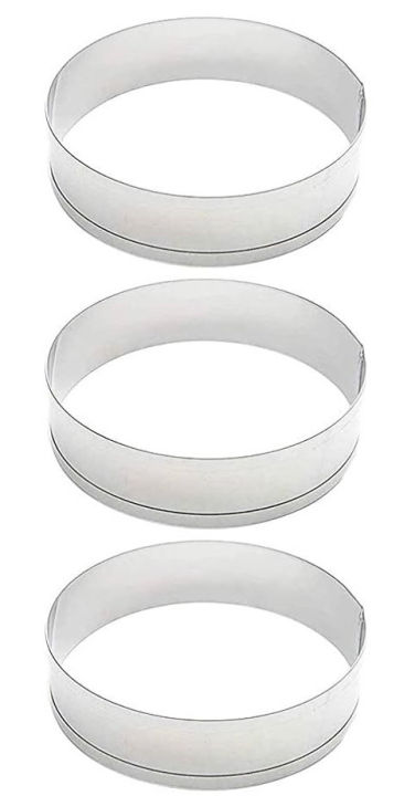 Fine quality stainless steel & aluminum 3 & 2 pcs cake, bread baking rings set