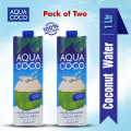 Aqua Coco 100% Natural Coconut Water (2pcs of 1Ltr). 