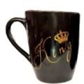 pack of 1 queen or king  Coffee Mug Royal Ceramic Lovely Design 400 ml ,Tea/Coffee Tea Mug for Loved One's Gift (Black) 1 Mug.. 