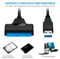 USB 3.0 to SATA 2.5" inch SSD / HDD Cable Converter / Hard Disk Adapter / Driver Free / Direct Plug and Play / Upto 5 Gbps Fast Data Transfer Speed / Mobile OTG / Laptop / PC. 