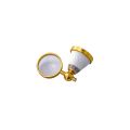 GOLDEN WHITE MARBLE BRUSH HOLDER | ELEGANT AND LUXURIOUS BATHROOM ACCESSORIES | PREMIUM GOLDEN TOOTHBRUSH HOLDER WITH GLASS STORAGE. 