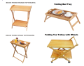 Wooden Folding Tables Beach Wood Folding table Single Shelf - Double Shelf - Bed Trey Dining Table Study Table Saddiq Tele mall. 