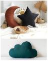 Fancy Decorative Soft Velvet Pack Of 3 Kids Room Cushion-Baby Cot Pillows-Babies Carry Nest Nursery Cushion Star Moon And Cloud Shape. 