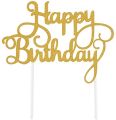 Happy Birthday Cake Topper Golden / Silver Dessert Decoration Supplies for Birthday Party Celebration available  in many designs. 