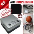 Universal Tire Inflator 12 Volt With Gauge - Car Air Pressure Pump - Air Blower - Electric Car Air Pump - Professional Car Air Compressor - Tyre Pump Pressure Gauge - 2 in 1 Inflator / Deflator Air Pump For Vehicle Cars Sports Ball Bicycles Bike. 