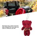 Teddy Bear Cute Stuffed Bear Pendant Plush Keychains Small Cute Teddy Bear (Key-Chain) Small Cute Teddy Bear White , Maroon, Beige & Grey keychain for bag keychain for car. 