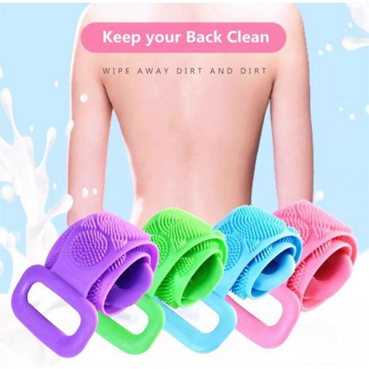 Silicone Body Wash , Body Scrubber Belt With Double Side Shower Belt