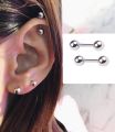 Steel 4mm Pair Ear Plug Piercing Barbell Cartilage Ear Jewelry. 