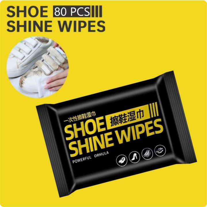 80 Pcs pack shoe cleaning pads wet wipes remove dirt Deep cleaning Shoe wipes