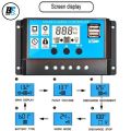 Solar Charge Controller 10Amp, PWM Battery Charging Controller, 12Volt 10Amp Dual USB Port, LCD/LED Display.. 