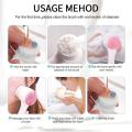 2 In 1 Face Cleansing Brush Silicone Double-Sided Facial Deep Cleaning Pore Cleaner Massage Skin Care Cleanser Blackhead Removal. 
