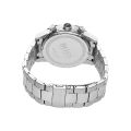 Hugo Boss Rafale Silver Stainless Steel Blue Dial Chronograph Quartz Watch for Gents - 1513510. 