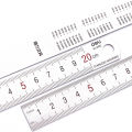 Office Supplies Deli 8462 Steel Ruler 20cm Ruler 20cm Steel Ruler Student Stainless Steel Scale. 