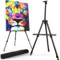 Portable Artist Easel Stand - Adjustable Height Painting Easel with Bag - Table Top Art Drawing Easels for Painting Canvas, Wedding Signs & Tabletop Easels for Display - Metal Tripod - 21x66 inches Art# JS - SAAE - 001. 