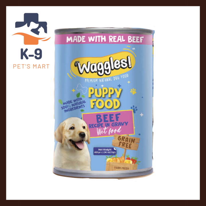 Waggles Beef In Gravy Recipe for Puppies | Mother and baby Soft Wet Food 400 g