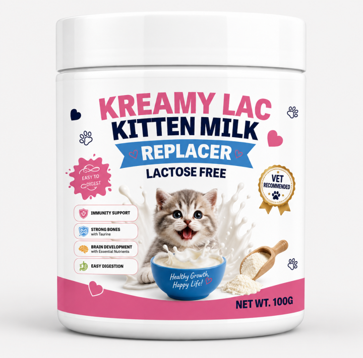 KreamyLac Kitten milk Replacer - 100 gram - best Milk Replacer -  - LACTOSE FREE