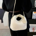 Autumn and winter Plush handbag  Soft Korean version Shoulder bag New fashion Small chain Crossbody bag for Traveling Shopping Fashion Autumn and winter accessory Women's fashion accessory. 