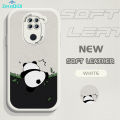 ZeroQiQi for Redmi Note 9 Back Cover Climbing Bamboo Panda Cartoon PU Leather Lambskin Soft Drop Resistant Phone Case. 