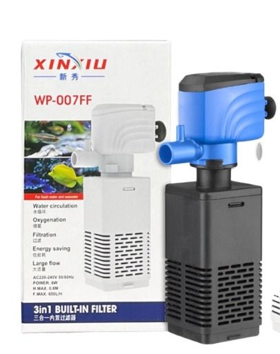 XinXiu Internal Filter For Fish Aquarium WP 007YF Power 6W 600L H Best Aquarium Filter Mechanical Filtration for Salt Water and Fresh Water Fish tank Daraz.pk