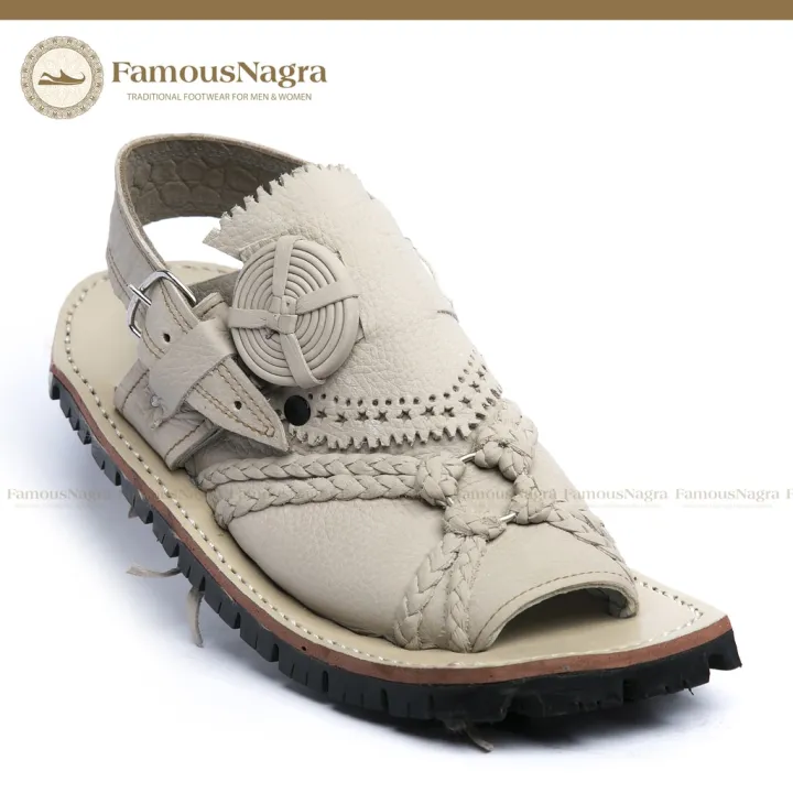 Balochi%20Chappal%20/%20Sandal%20%E2%80%93%20Chawat%20%E2%80%93%20Gents%20%E2%80%93%20Genuine%20Leather%20%E2%80%93%20Off%20White%20%E2%80%93%20Soft%20Insole%20%E2%80%93%20Thick%20Tyre%20sole%20%E2%80%93%20Art%20728%20-%20Image%203