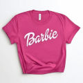 Barbie Summer Pink T-Shirt for Women, Half Sleeves, Round Neck. 