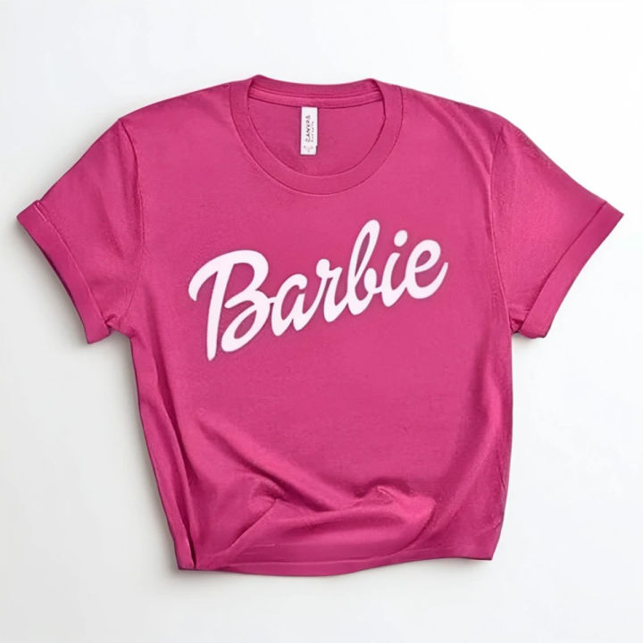 Barbie Summer Pink T-Shirt for Women, Half Sleeves, Round Neck