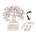 Family Tree Wedding Guest Book, 3D Wooden Guest Sign Book Rustic Wedding Party Decorations. 