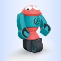 Magnetic Robots Toy for Kids Orange. 