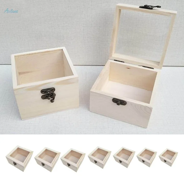 Wooden%20Unfinished%20Hinged%20Glass%20Lid%20Box%20Gifts%20Jewelry%20Display%20Storage%20Case%201#%20-%20Image%202