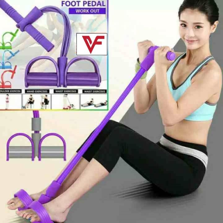 Rubber Tummy Trimmer For Men & Women, Waist Fat Buster, Abs Exercise & Body Toner Equipment For Home & Gym Use Pedal Resistance Band Sit Up Band Tube Natural Latex Multi Function Pedal Fitness Equipment Elastic Pull Rope