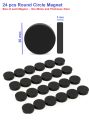 24pcs 30mm dia Black Round Circle Magnets Perfect as Whiteboards, Lockers, Fridge Magnets & for educational purpose. 