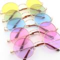 【SHOUMAN factory Store】Retro hippie Metal round sunglasses Metal circle round tinted lens sunglasses Super hippie chic style. 