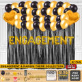 Engagement Foil Balloons Garland Theme Collection, Party Decor Supplies Photo Booth Prop Gold, Black Silver Latex Balloons Background Decorations, Solid Latex Balloon, Glue Dot, Foil Balloon, Party Decoration Celebrations : JzuW6aaI, ldqtloNv. 