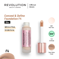Makeup Revolution London - Conceal & Define Full Coverage Foundation F4. 