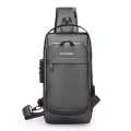 Boy's Fashion Youth Chest Bag New Artical Men's Motorcycle Bag Oxford Cloth Cross Body Bag. 