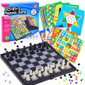 New Educational 18 in 1 Magnetic Board Game Set For Kids 2 to 4 Player Games 20cm Board - Multicolor. 