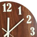 12 Inch Night Light Function Wooden Wall Clock Vintage Rustic Country Tuscan Style For Kitchen Office Home Silent & Non-Ticking Large Number Operated Indoor Clocks. 