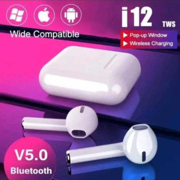 i7 TWS Double Wireless Bluetooth Hand Free with Power Bank Pod Stereo Earphones White bluetooth ear phone for all cell phones