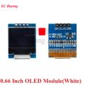 0.66 inch OLED LCD Dispaly Module 64X48 0.66" LED Screen White Blue IIC I2C SPI Interface SSD1306 Driver for Arduino AVR STM32. 