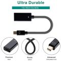 Mini DisplayPort To HDMI-Compatible Cable 4K Gold-Plated Cord Splitter For MacBook Pro Air Mac Microsoft Surface Basis Converter Black Support 1080P. 