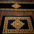 Table Dining Runner Mats 7 Pieces one Runner and 6 mats velvet fabric table decoration furniture decorate room style home improvement luxury velvet motive laser cutting applic work luxury style. 