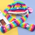 Ear Moving Jumping Hat Moving Ears Funny Plush Ears Activity Rabbit Hats Beanie Cosplay Halloween Party Hat for Kids Boys Girls. 