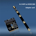 M.2 Wifi Adapter M.2 Wifi to Nvme SSD Adapter PCIe4.0 to M2 NGFF Key A+E Wifi Card Raiser for WiFi/WWAN/LTE Module. 