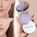 【2024】 Matte Setting Powder Lasting Oil-control Purple Glitter Pressed Powder Brightening Face Powder Jelly Compact Foundation Makeup. 